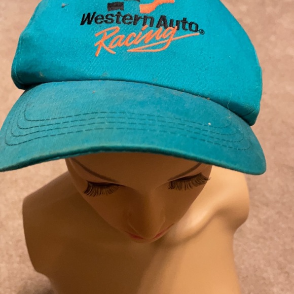 Vintage Western Auto racing hat Bright green - Picture 4 of 7